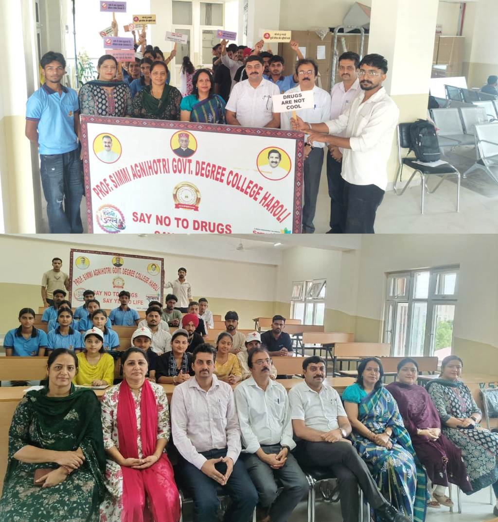 Awareness Rally and Pledge Ceremony Held at Government College Haroli on International Day Against Drug Abuse